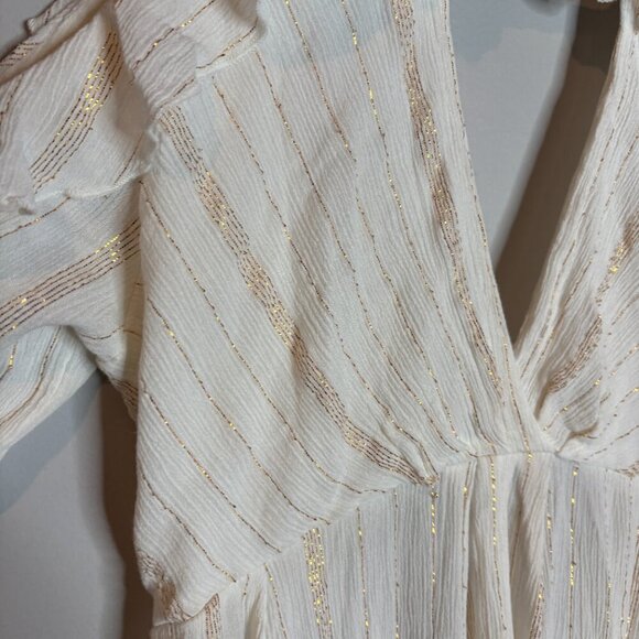 Free People Huxley Metallic Striped Open Back Maxi dress - Picture 4 of 8